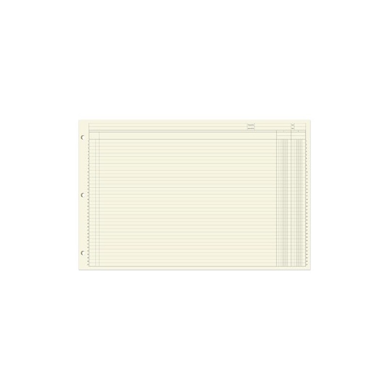 BookFactory Ledger Pad/Large 2 Column Accounting Ledger Columnar (Two Columns)