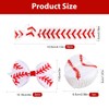 9 Pack Baseball Hair Bow Clip Red and White Stripe