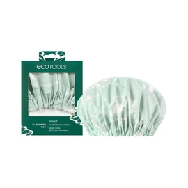 EcoTools XL Shower Cap, Large Hair Cap For Shower Or Bath, Protect Hair & Keep Dry, Reusable & Waterproof Material, Comfortable Fit For All Hair Types & Head Sizes, Cruelty-Free & Vegan, 1 Count