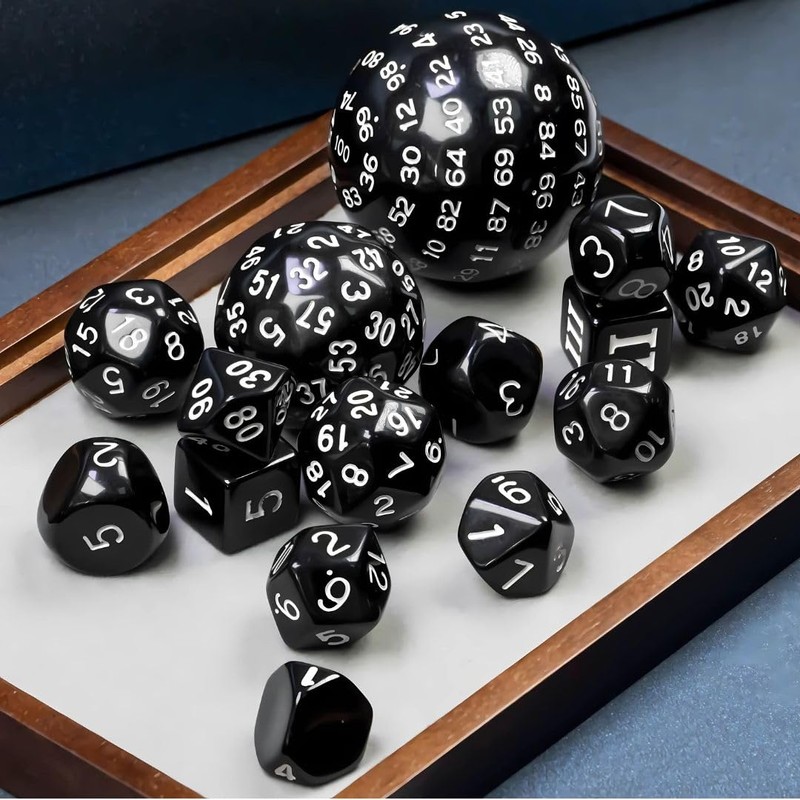 Dice Dice Set D100 Dice Polyhedral Dice Set Black D100