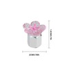 Xalvoria 4-Pack Pink Cherry Blossom Schrader Valve Caps (Silver)
