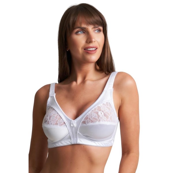 ShopMCR Women’s Non-Wired Full Cup Lace Non-Padded Underwear Bra -