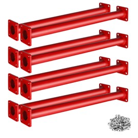 TAYUQEE Steel Monkey Bars for Kids - 18 Inches Heavy Duty Metal Monkey Bars Ladder Rungs Kit, 8 PCS Playset Monkey Bar Rods with Mounting Plates for Indoor Outdoor Backyard Playground, Hold 250 Lbs