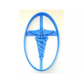 AJT MEDICAL SYMBOL MED PROFESSIONAL HEALTHCARE CADUCEUS COOKIE CUTTER USA PR3788