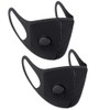 NUÜR 2pcs Fabric Reusable Face Mask, with Air Valve and