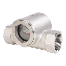 1" NPT Stainless Steel 304 Sight Water Flow Indicator Plastic Impeller 362Psi (1" NPT)