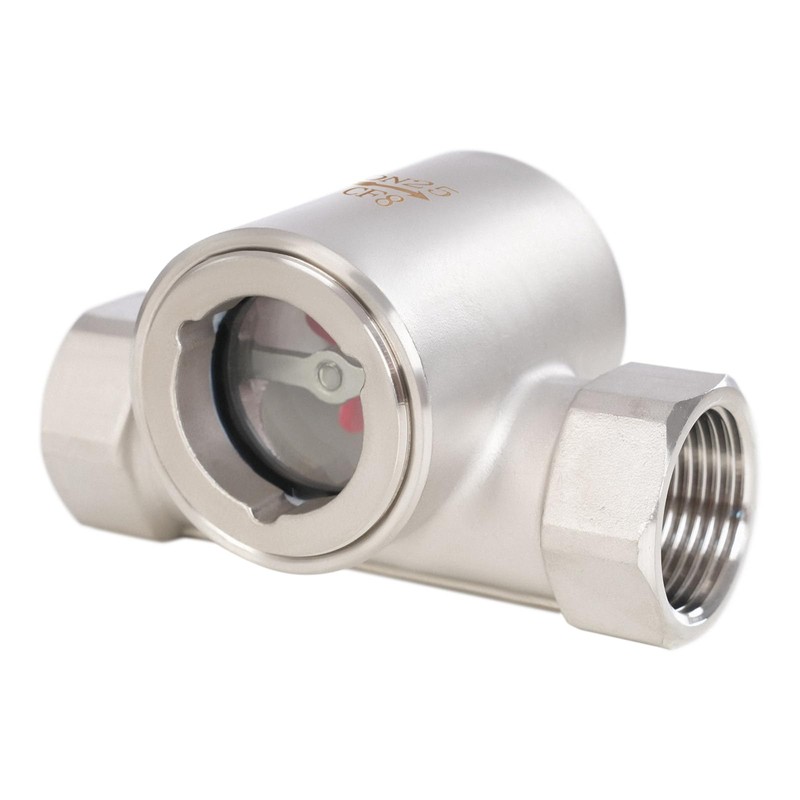 1" NPT Stainless Steel 304 Sight Water Flow Indicator Plastic