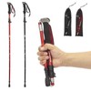 Climbing stick 4-stage foldable wrist fixation non-slip folding red