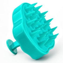 RELAXXO Scalp Massager Hair Growth – Exfoliator & Hair Scrubber for Scalp, Soft Bristles for Dandruff & Soothing Comfort, Shampoo Brush, Wet & Dry Use, Green