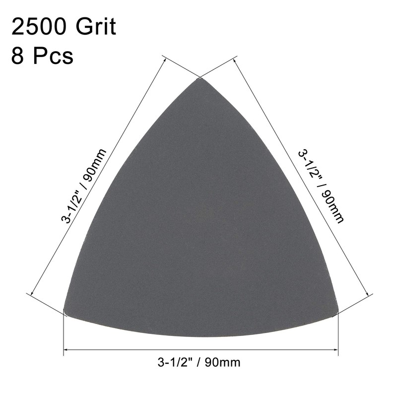 sourcing map Triangular Sandpaper Hook and Loop Triangle Sanding Pad