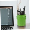 Mobestech Cute Iron Trash Can Multi-Functional Desk Wastebasket and Pen