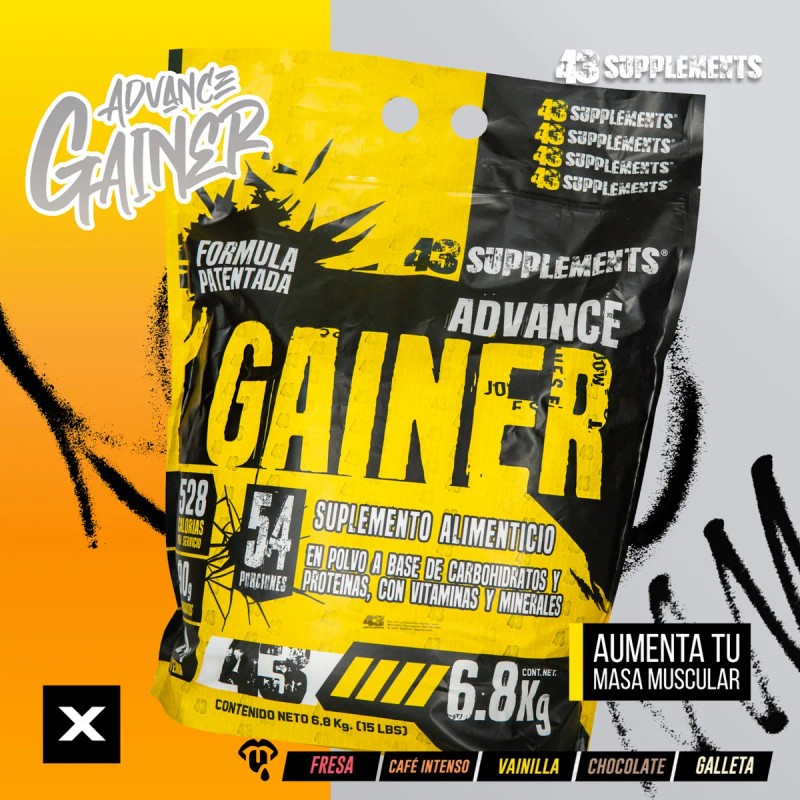 Ganador 43 Supplements Hard Mass Gainer Sabor Fresa 6.8kg
