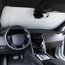 Windshield Sun Shade Compatible with Land Rover Discovery Sport 2016-2025 Foldable Front Windshield Sunshade Protector, Block UV Rays Keep Your Car Cooler