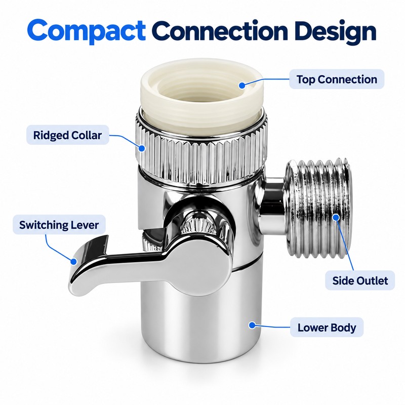 Faucet Diverter Valve for Redirecting Water Flow – Manual Switch
