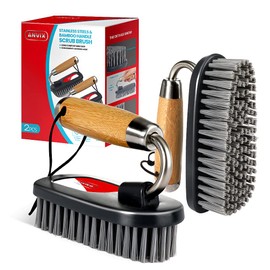 ANVIX Cepillos de limpieza para el hogar, resistentes, para baño, ducha, fregadero, alfombras y suelos, 2 unidades