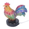 Stained Resin Rooster Table Lamp Night Light LED Animal Night