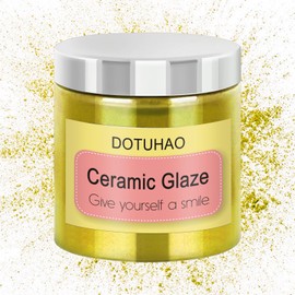 DOTUHAO Ceramic Glaze, Yellow Ceramic Underglaze Paint Colors for Clay, 4 Ounces Underglaze for Ceramics and Pottery Painting, Ideal for Art Projects (Yellow, 4 oz)