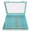 BesyPro Clear Lid Necklace Storage Box - Women Anti-Tangle 15