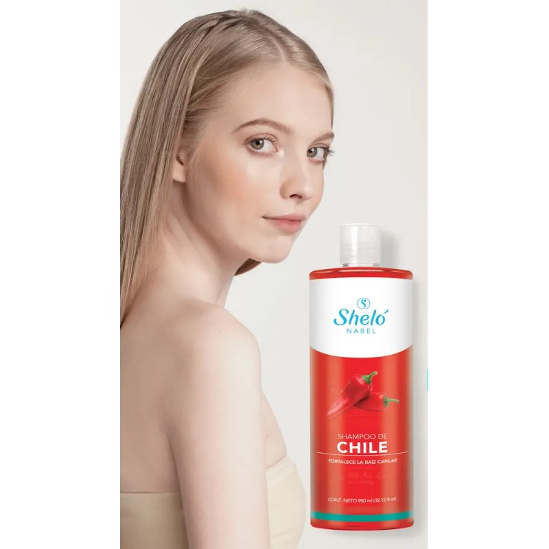 Shampoo De Chile Shelo Nabel 950ml Estimula El Crecimiento