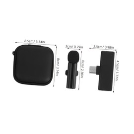 TEHAUX Professional Recording Mic Wireless Lapel Microphone Noise Reduction Vlogging Mic for Camera
