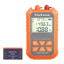 SinLoon Optic Fiber Power Meter Tester Portable Network Cable Tester FC/SC/ST Universal Interface Fiber Tester 2MW Visual Fault Locator LED Lighting OPM/VFL