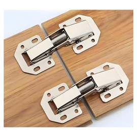 2 Pieces Hidden Hinges Soft Close Surface Mount Kitchen Cabinet Hinges Easy to Install Without Pre Drilling for Kitchen Cabinet Door