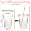LemonRoad 50 Pcs Sponge Flowers Bubbles Cute Disposable Plastic Cups