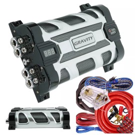 Gravity GR-50PX Car Battery Stiffening Portable 50.0 Farad Capacitor + Kit 0 Ga