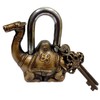Purpledip Brass Padlock/Lock in Antique Handmade Camel Shape for Security