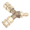 Pressure Washer Tee Splitter Coupler Brass Three Way Connector Quick