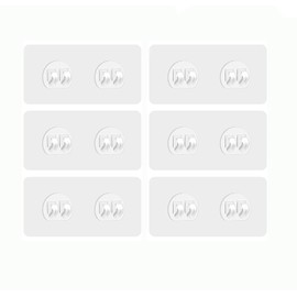 6 Pack Shower Caddy Adhesive Replacement, Adhesive Shower Shelves Hooks Caddy Shelves Rack Basket Shower Organizer Shower Sticker Bathroom Hanging Hook No Drilling Sticky Hanging Hooks (Style 3)