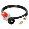 SHINESTAR 0-20 PSI Adjustable Propane Regulator and Hose with Brass