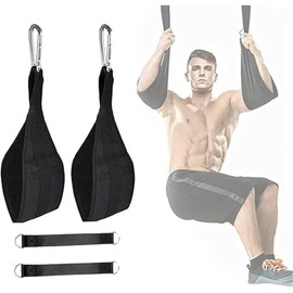Hanging Ab Straps, for Abdominal Muscle Building, Rip Resistant and Padded Arm Support for Ab Workout, Ab Sling Straps for Knee and Leg Raises, Pull Up Straps for Men and Women