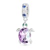 GNOCE Sea Turtle Pendant Charm 925 Sterling Silver Sparkling Charms