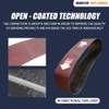 10 Pcs 2 x 72 Inch Assorted Aluminum Oxide Sanding