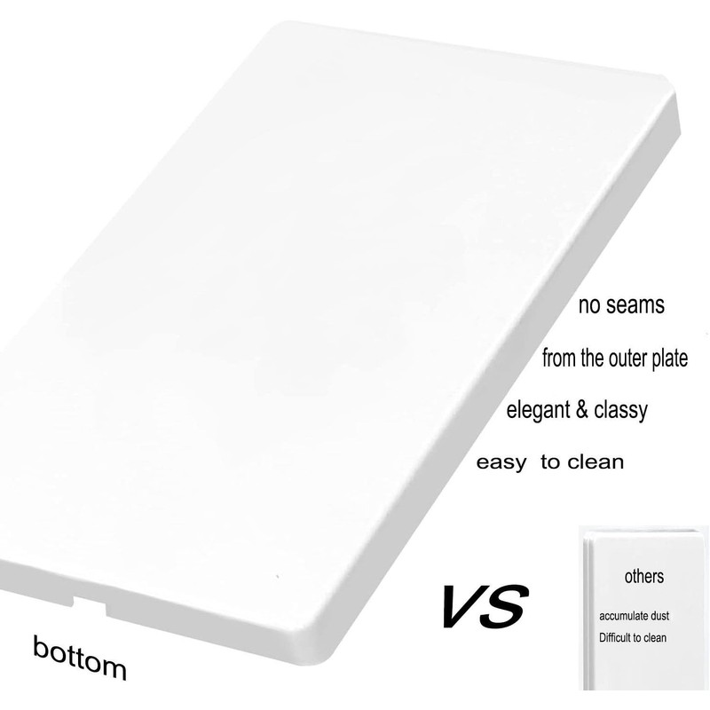 Screwless Blank Wall Plates 1-Gang Blank Switch Outlet Electrical Cover