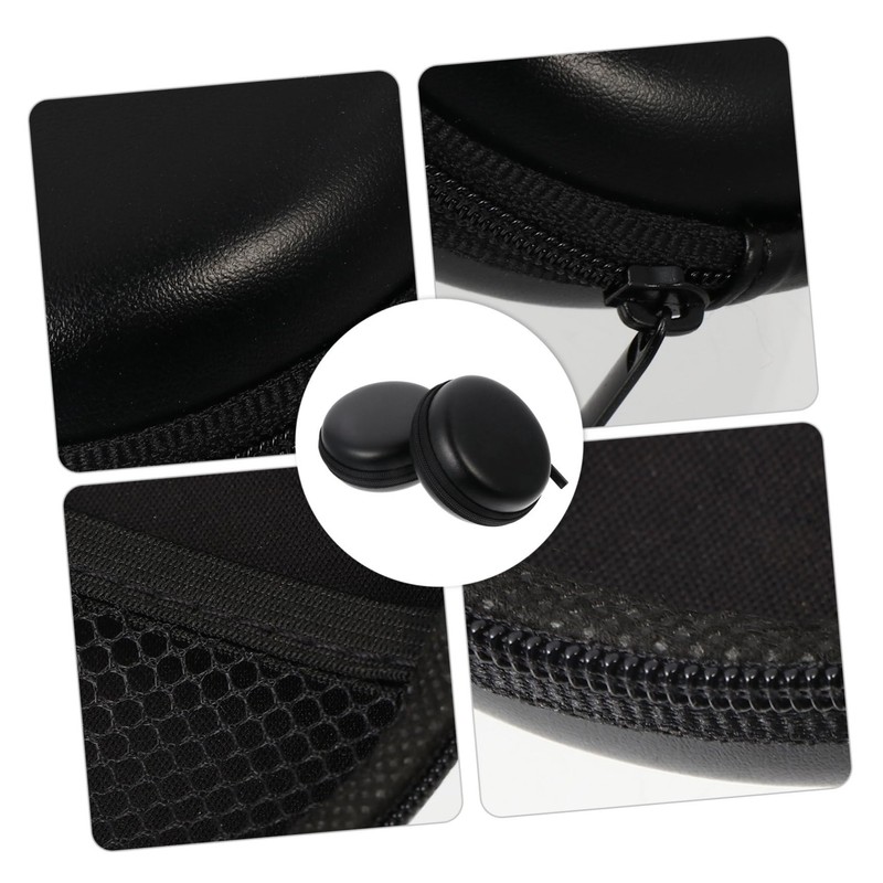 OSALADI 6pcs Black Earphone Storage Cases Headset Bags Zipper for
