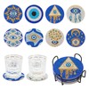 Beadthoven 8 Pieces Evil Eye Diamond Painting Coasters 5D DIY