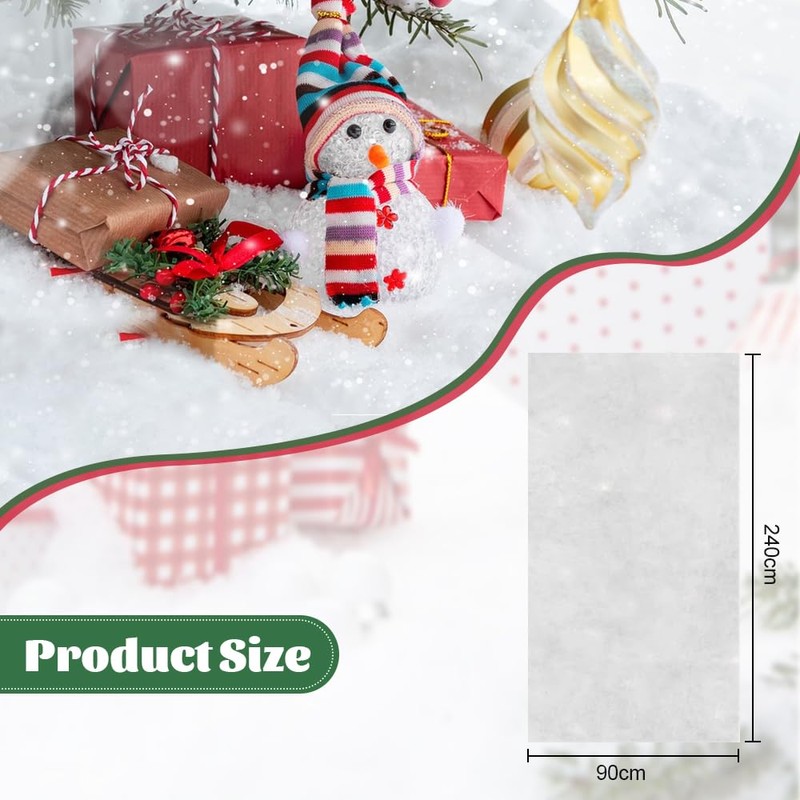REFORUNG Christmas Snow Blanket Set Artificial Snow Blanket Fake White