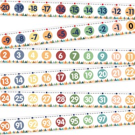 Number Line Bulletin Board Border -20 to 120 Straight Border Trim for Classroom Wall Decorations Math Class Moving Mountains Decor Roll
