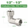 TAISHER 2PCS 304 Stainless Steel 90 Degree Elbow 2 Ends