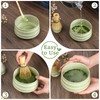 4PCS Matcha Whisk Set,Exquisite Handcrafted Bamboo Matcha Whisk Set,Includes Ceramic