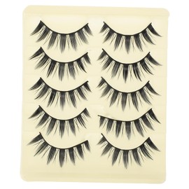 FOMIYES 5pairs Fake Eyelashes for Dramatic Eye Looks Thick and Reusable False Eyelashes for Every Occasion for Enhanced Natural Beauty and Double Effect