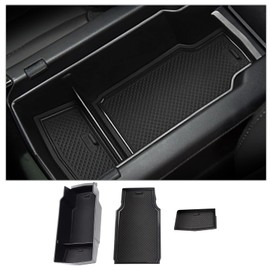 CDEFG Peugeot 208 E 208 2008 E-2008 GT 2020-2023 2024 2025 Centre Console Armrest Storage Box Glove Box Centre Console Organiser with Non-Slip Mat Car Accessories