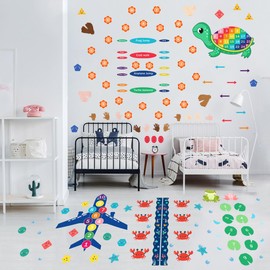 Sensory Path Floor Decals Education Floor Stickers Hopscotch Floors Decal Peel and Stick Sensory Pathway Stickers for School Classroom Kids Girl Boy Nursery Playroom (Crab Pathway)