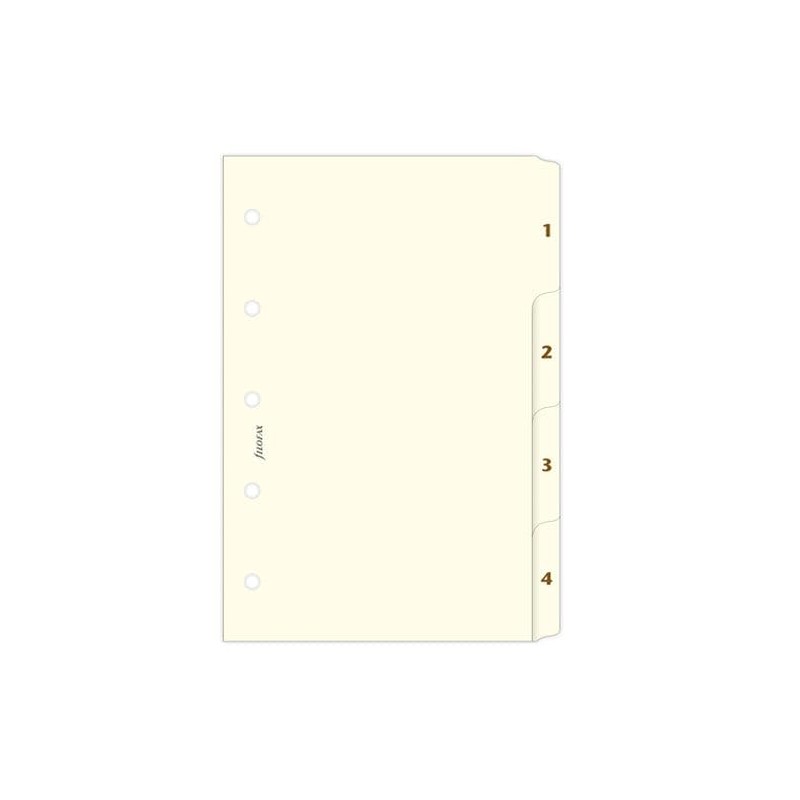 Filofax Cotton Cream Mini Size Dividers, 4.1-inches Height, Cardstock, B132875