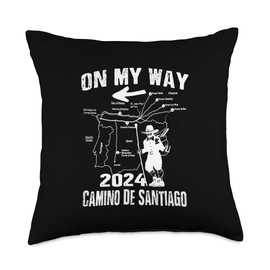 Camino de Santiago 2024 Compostela Spain 02 The Way Throw Pillow