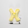 Alphapals Educational Plush Letter X - Lemon Yellow 4" Stuffed