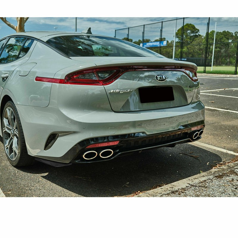 awesome_miniatures 2x Carbon Fiber Rear Bumper Fin Diffuser Splitter Lips