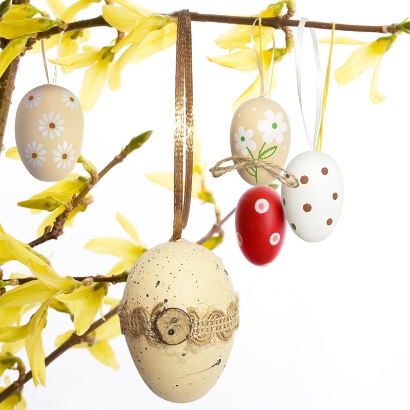 Easter Eggs Decorations, Onlvmyur 12 Pieces Easter Eggs for Hanging